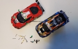 Carrera Digital 124 Audi R8  (23990) und Ferrari 296 (23965) zusammen